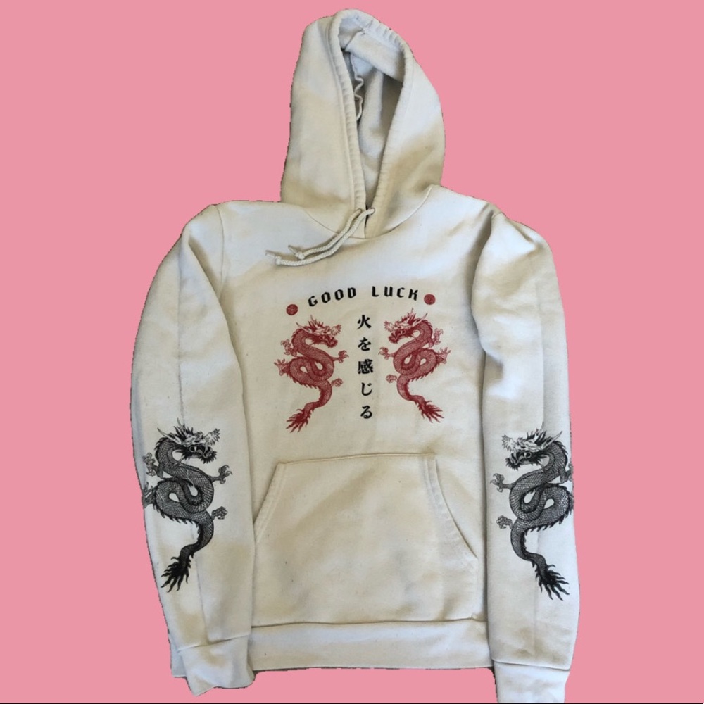 “Good luck” dragon hoodie